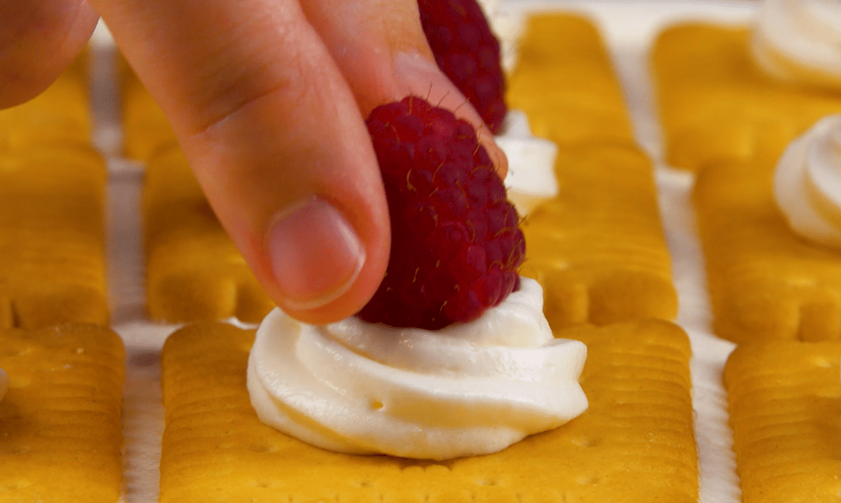 Himbeer-Keks-Kuchen mit 4 leckeren Schichten - Leckerschmecker