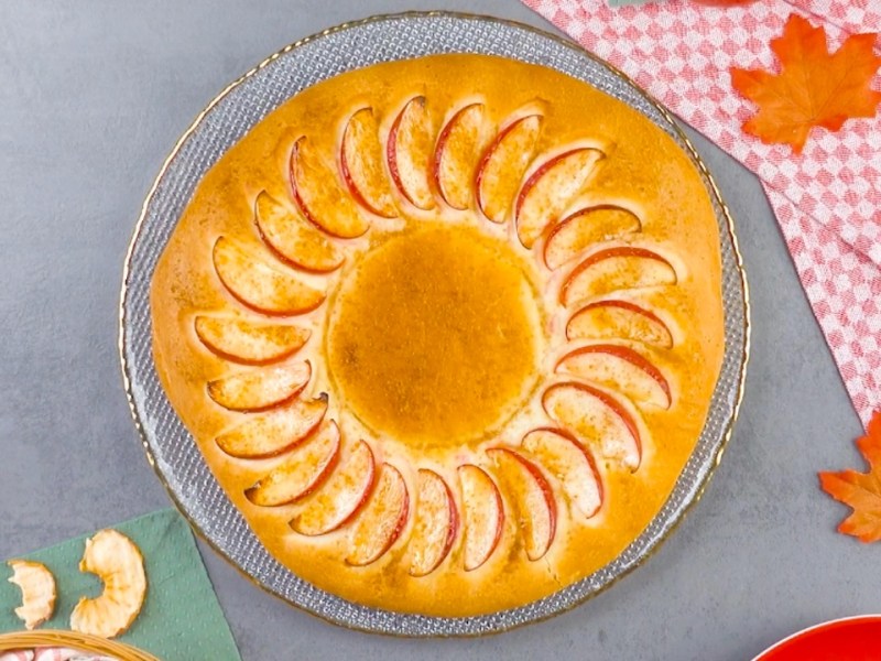 Apfelkuchen mit Vanillepudding