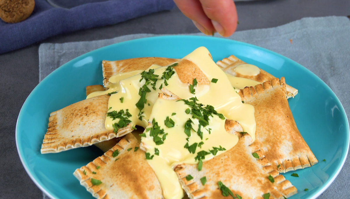 Ravioli aus Toastbrot à la Hawaii