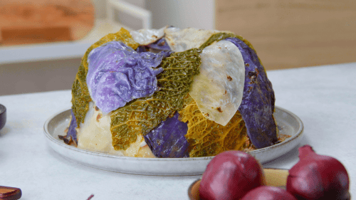 Hübscher Hackfleisch-Kohl-Auflauf aus der Gugelhupfform - Leckerschmecker