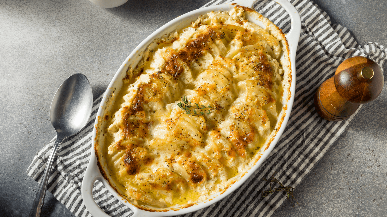 Sahniges Kartoffelgratin mit Pastinaken - Leckerschmecker