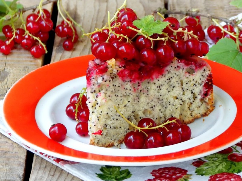 Beerenliebe: Mohnkuchen mit Johannisbeeren