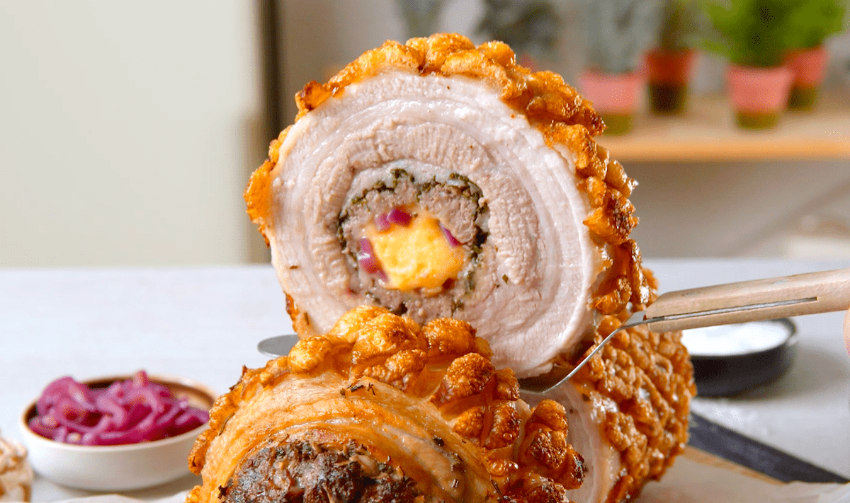 Porchetta Rezept: gefüllter Rollbraten im italienischen Style