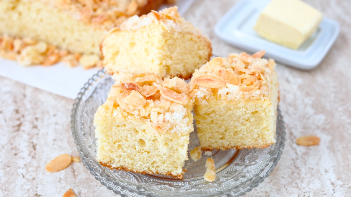 Butterkuchen mit Mandeln