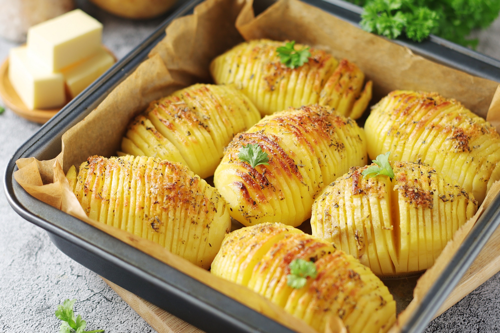 Fächerkartoffeln mit Knoblauch und Zitrone: die perfekte Beilage ...