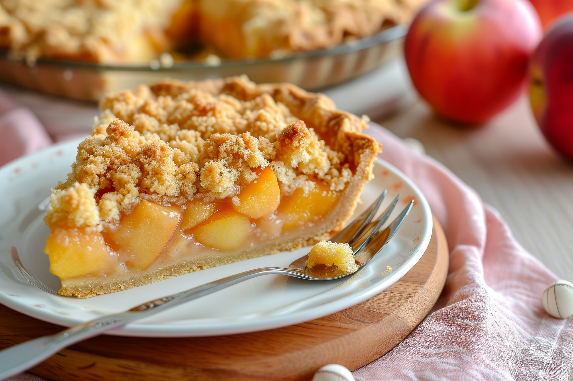 Pfirsichkuchen mit Streuseln: schmeckt nach Sommer - Leckerschmecker