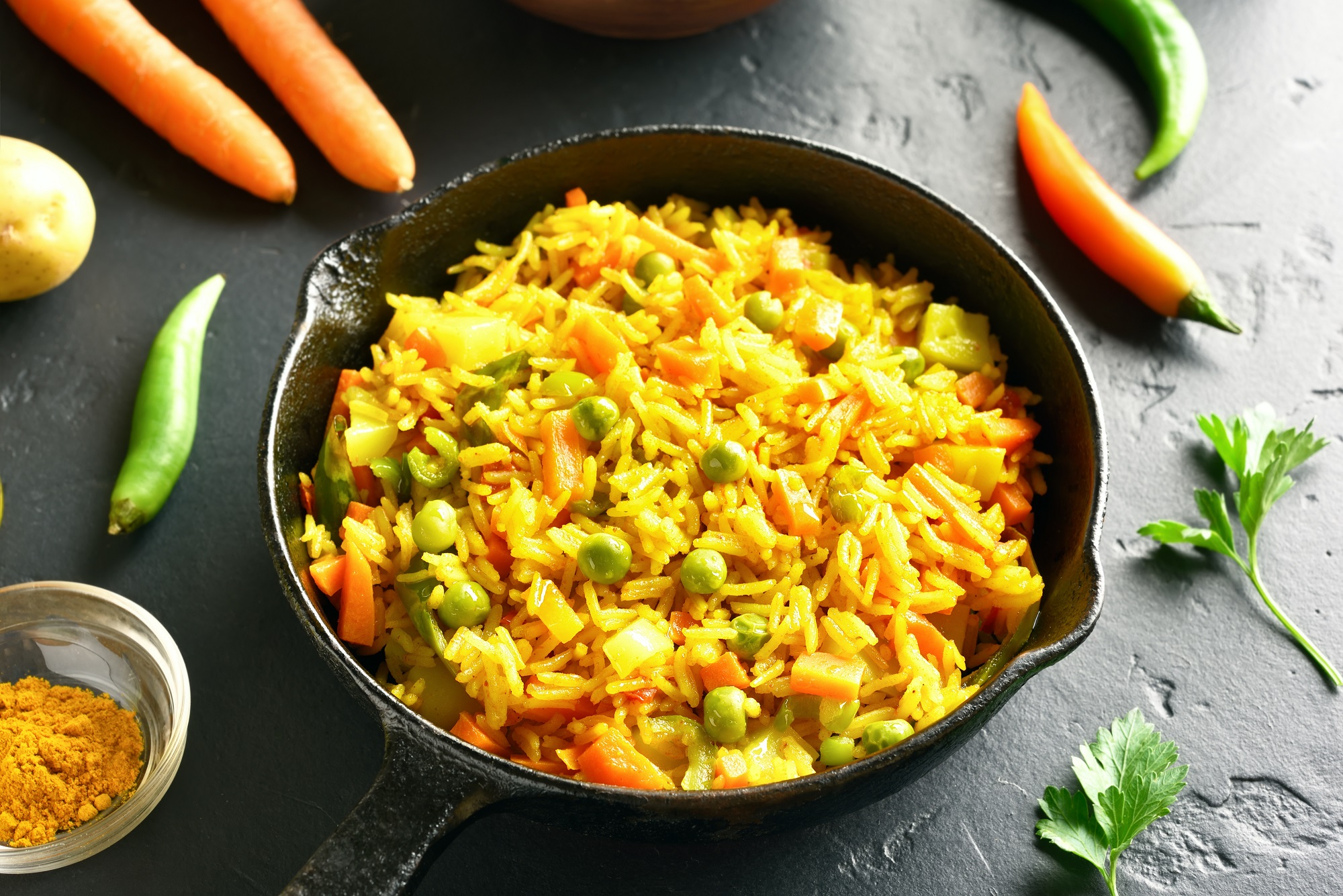 Reispfanne mit Gemüse: leichtes Rezept für die schnelle Küche ...