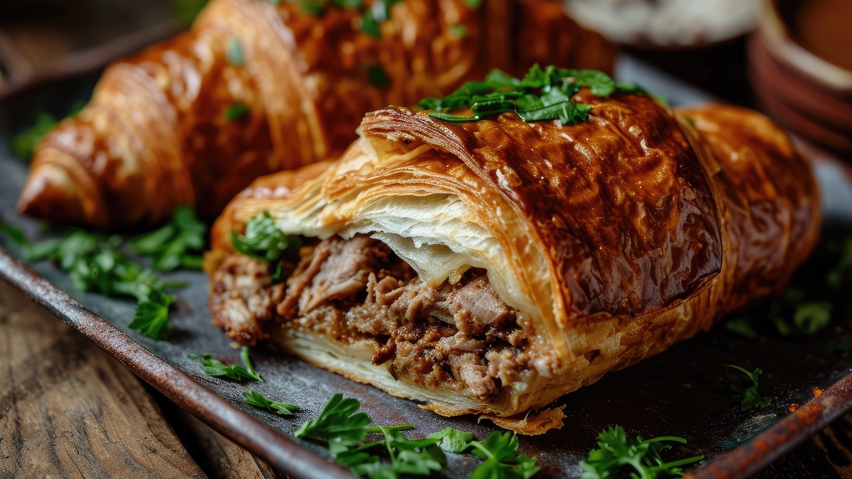 Orientalische Hack-Croissants aus Blätterteig - Leckerschmecker
