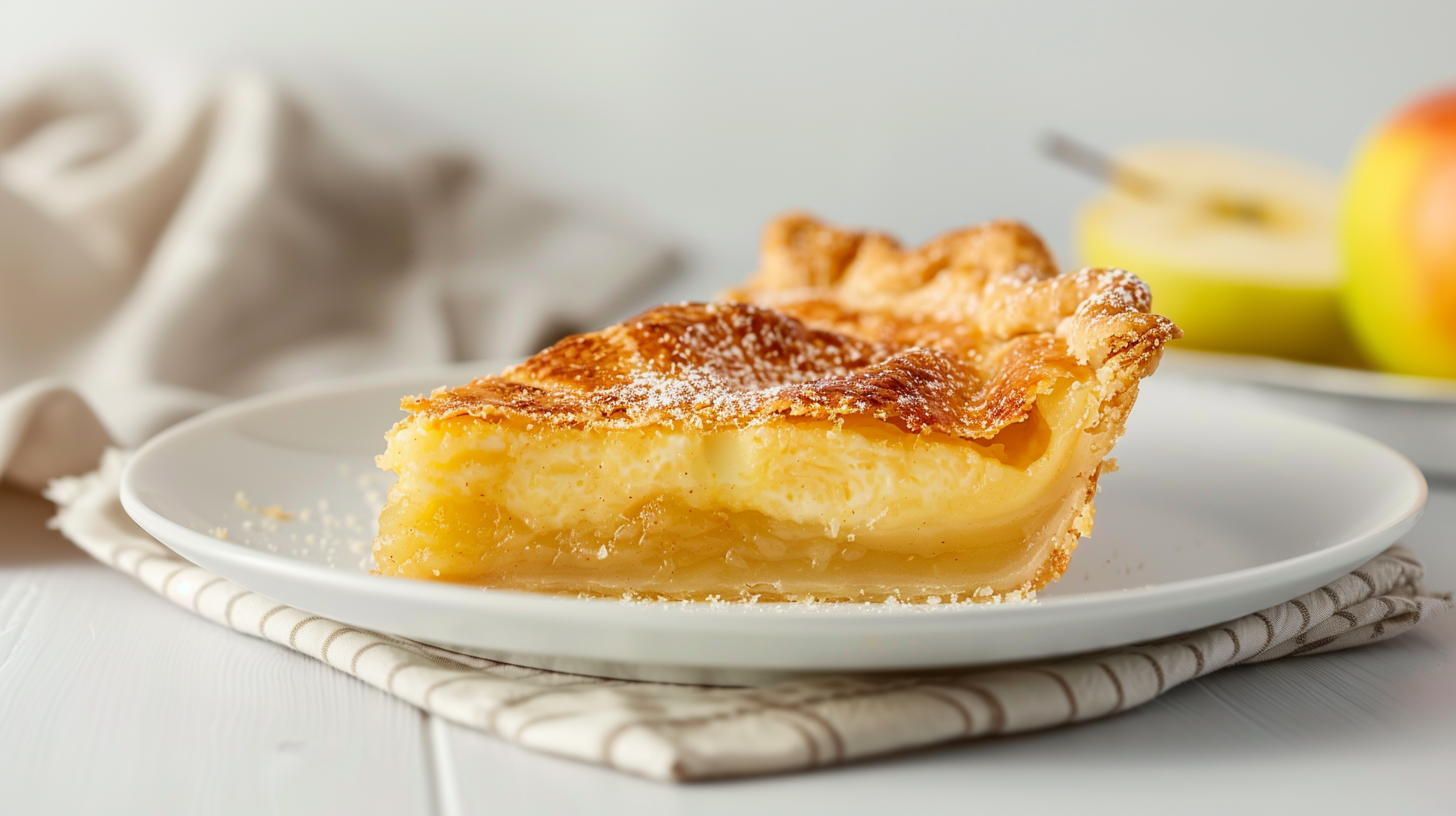 Apfelmuskuchen mit Pudding und Blätterteig: sofort nachbacken ...