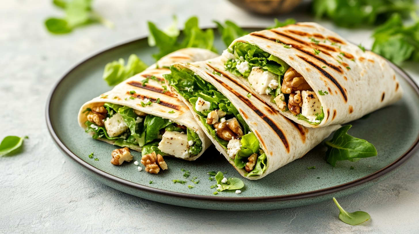 Getoastete Wraps mit Birne und Feta: schnelle Rezept-Idee - Leckerschmecker