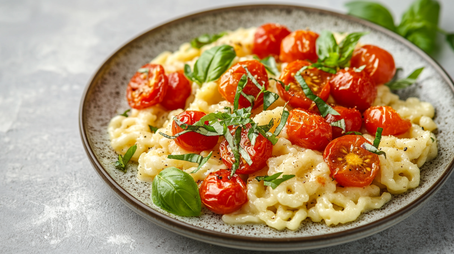 Spätzlepfanne mit Feta und Tomaten: schnelle Feierabendküche ...