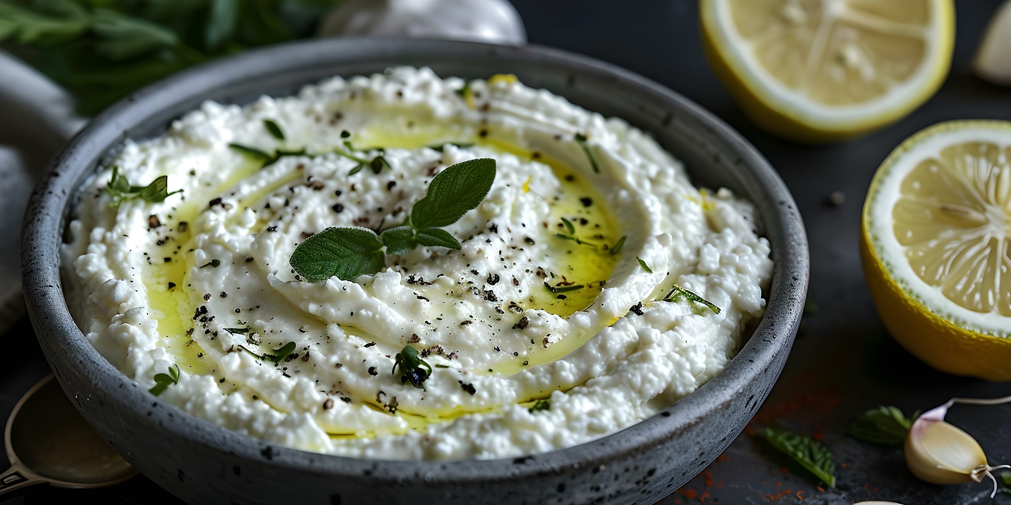 Feta-Zitronen-Creme: mediterraner Dip - Leckerschmecker