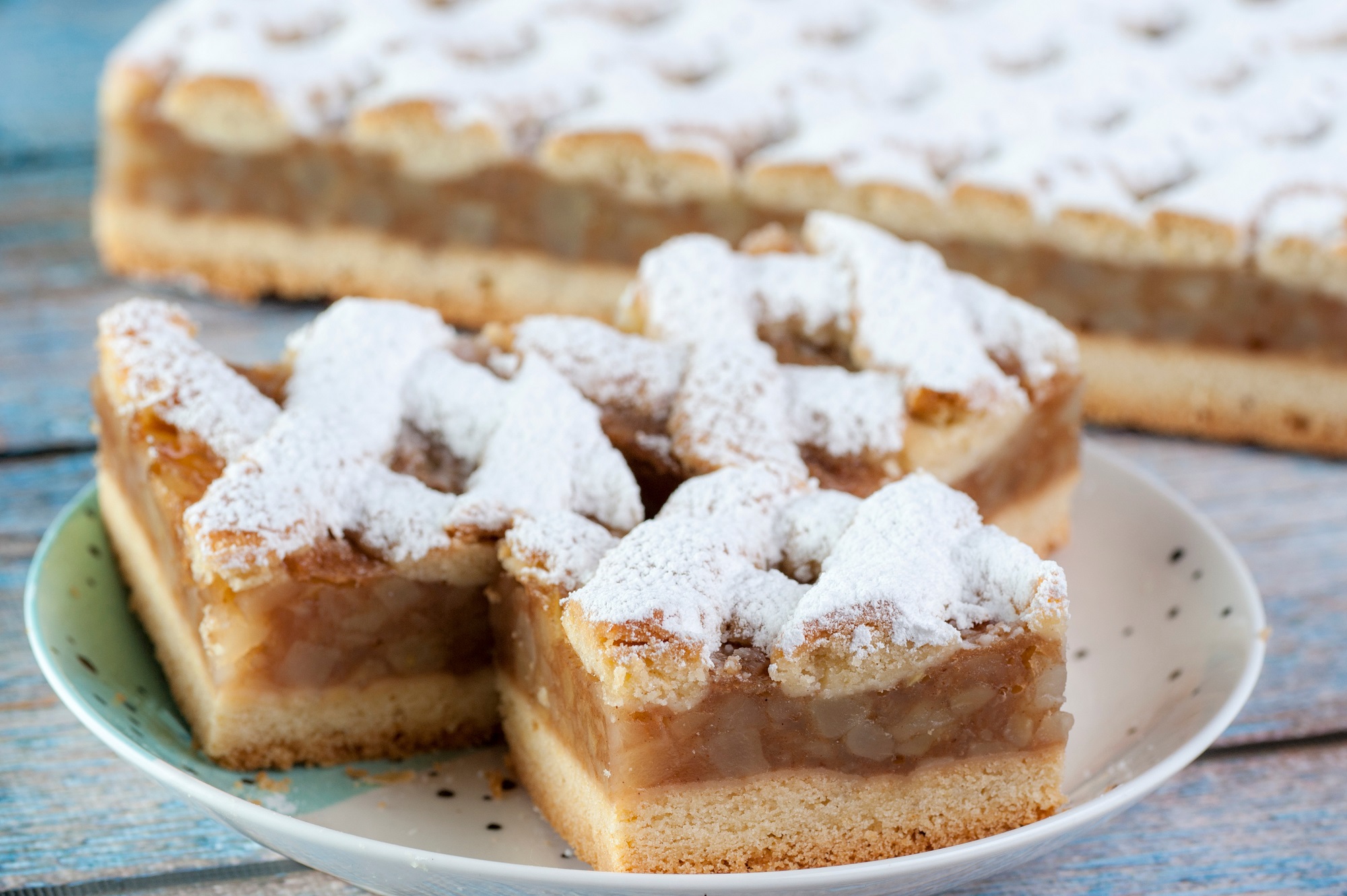 Szarlotka: polnischer Apfelkuchen mit Gittermuster - Leckerschmecker