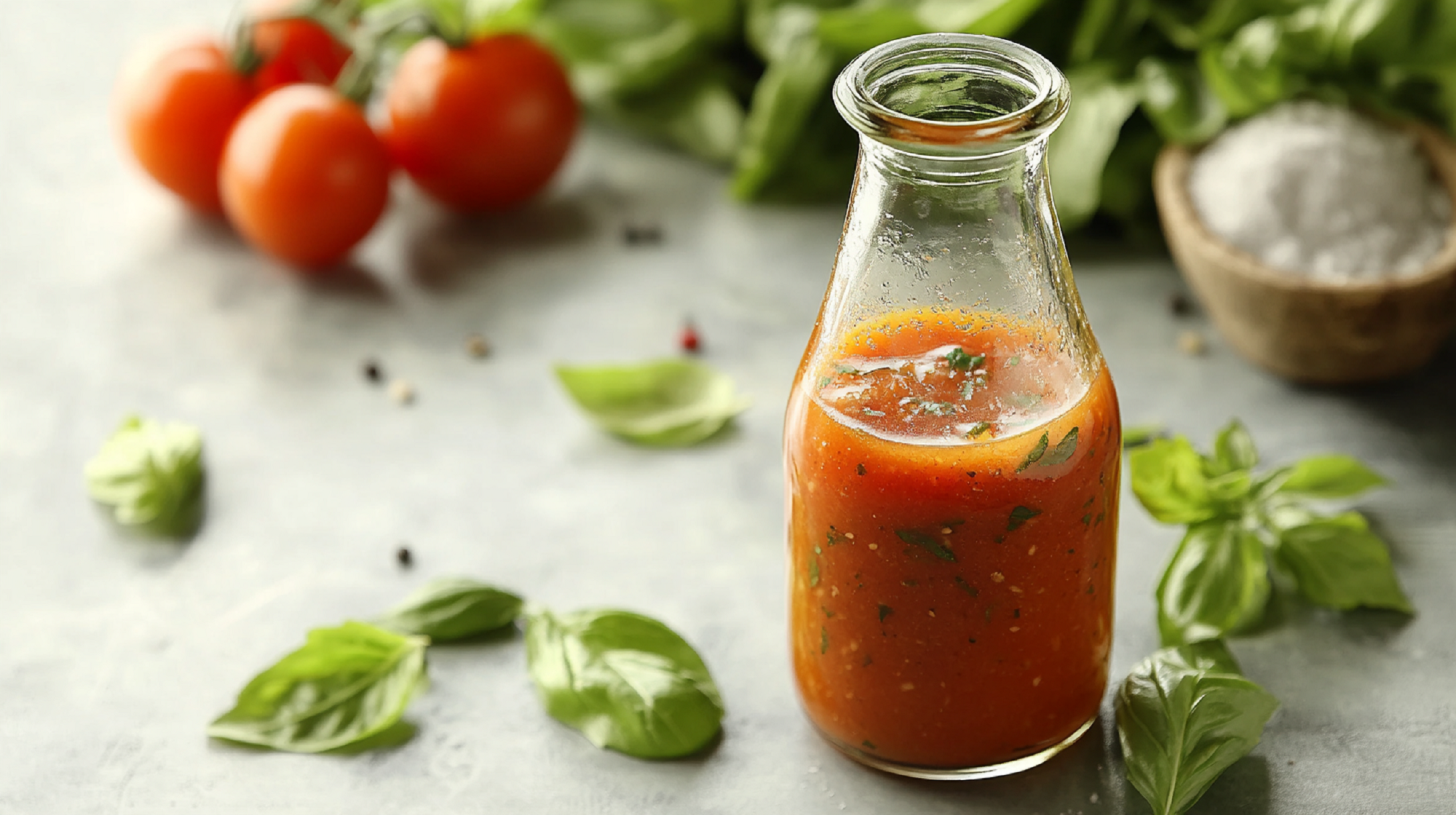 Tomaten-Basilikum-Vinaigrette: Upgrade für deinen Salat - Leckerschmecker
