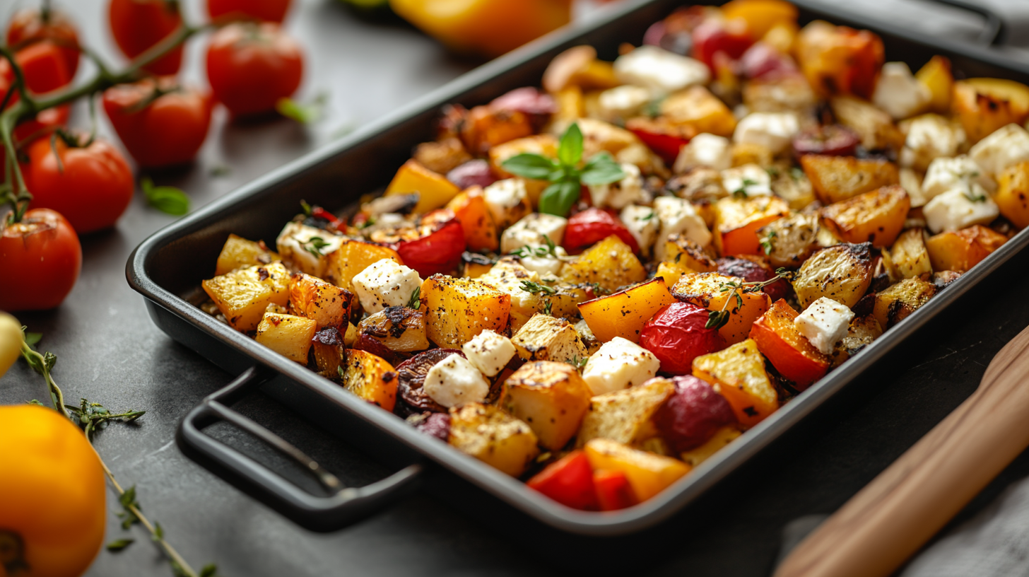 Herbstliches Ofengemüse mit Feta: gesund und lecker - Leckerschmecker