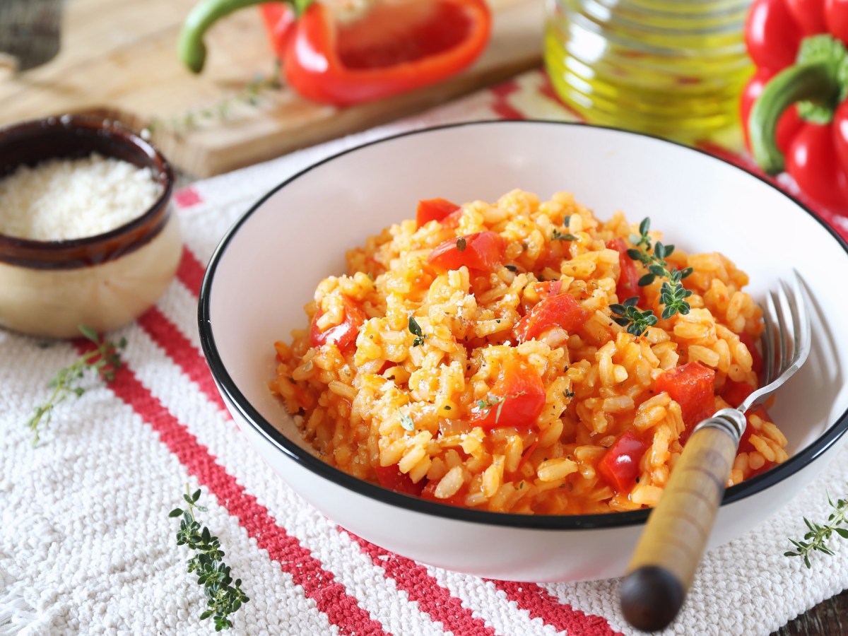 Paprika-Risotto: bestes Abendessen nach einem langen Tag