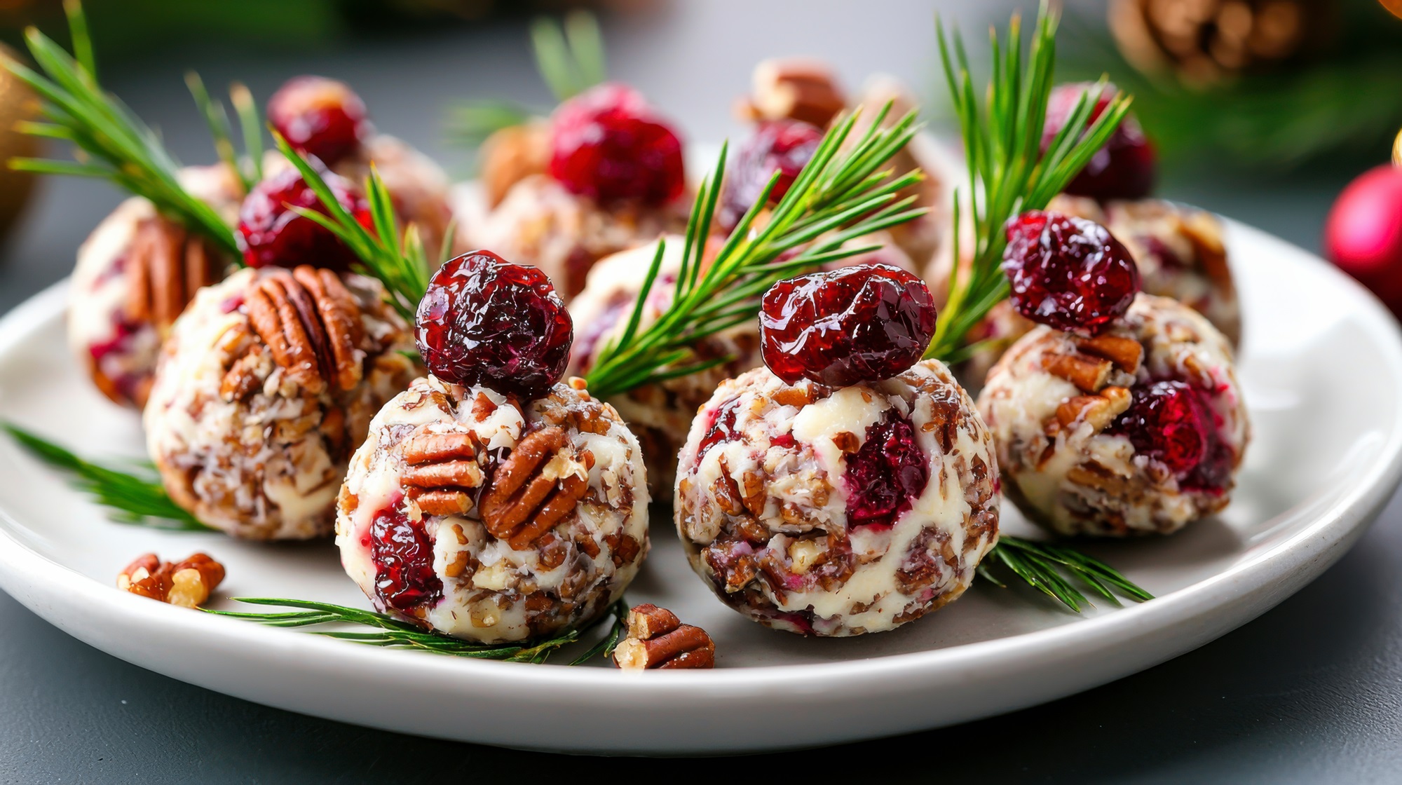 Cranberry-Frischkäse-Bällchen: weihnachtliches Fingerfood - Leckerschmecker