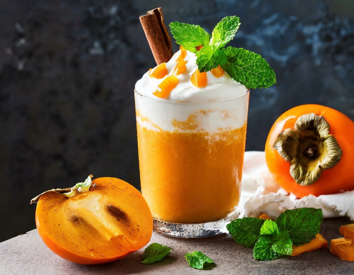 Kaki-Milchshake: leckerer Farbklecks zum Frühstück - Leckerschmecker