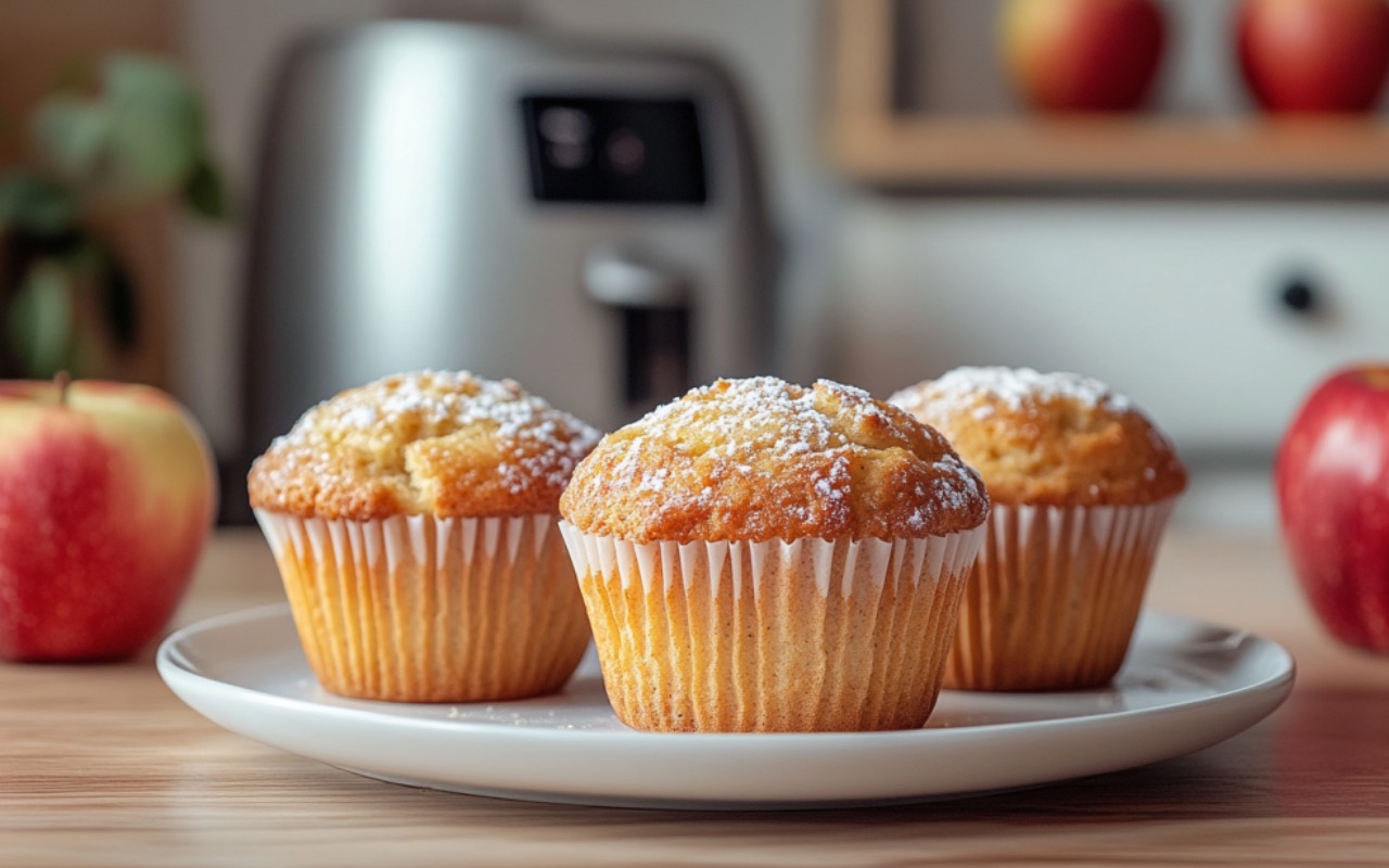 Apfelmuffins aus der Heißluftfritteuse: himmlisch lecker - Leckerschmecker