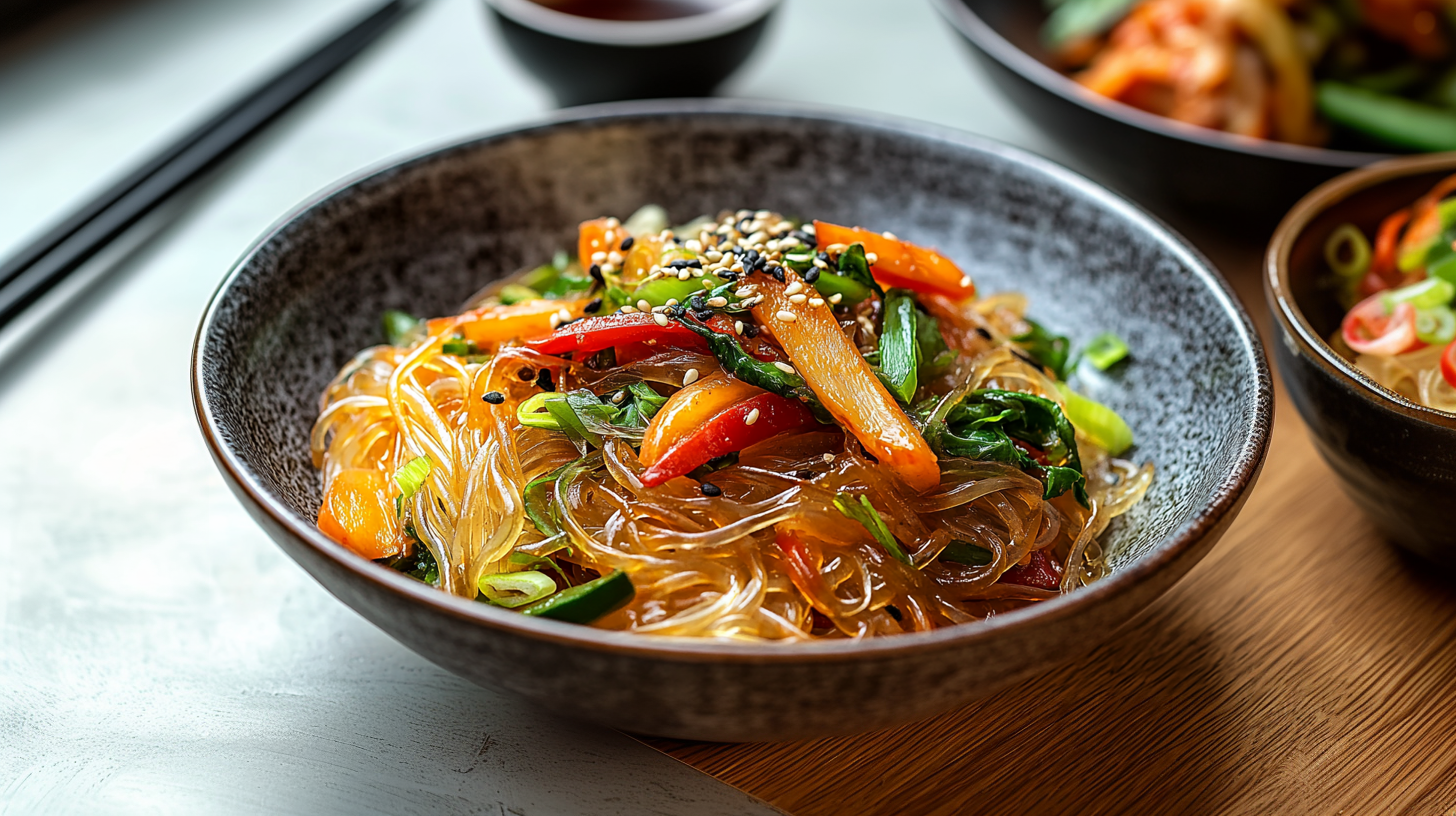 Koreanischer Glasnudelsalat: köstliches Hauptgericht - Leckerschmecker