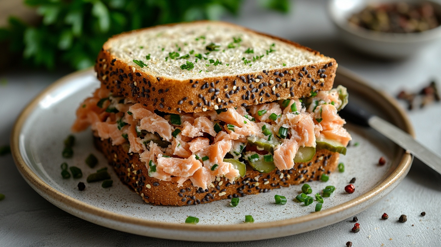 Lachs-Sandwich mit Gewürzgurken: schnelle Snack-Idee - Leckerschmecker