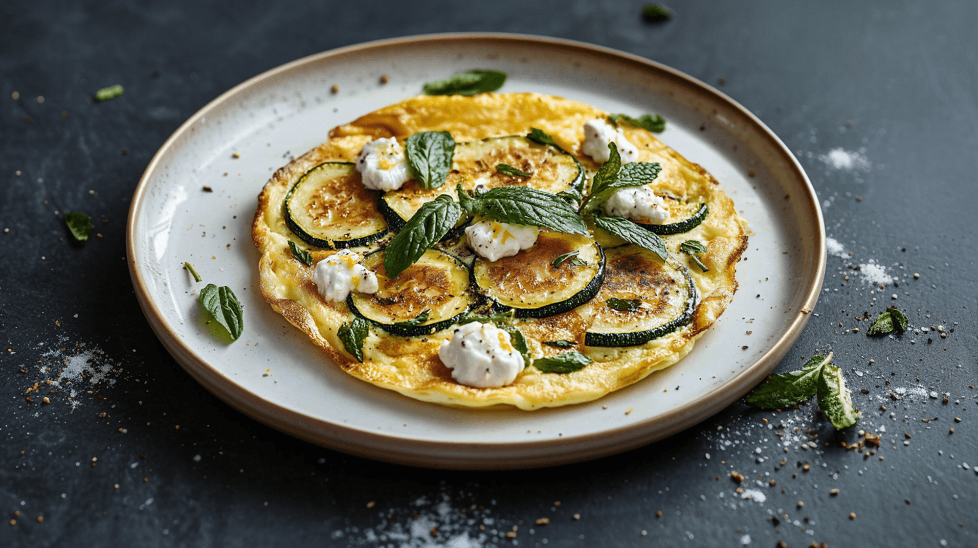 Omelett mit Zucchini und Ziegenkäse: Genuss mit wenigen Zutaten ...
