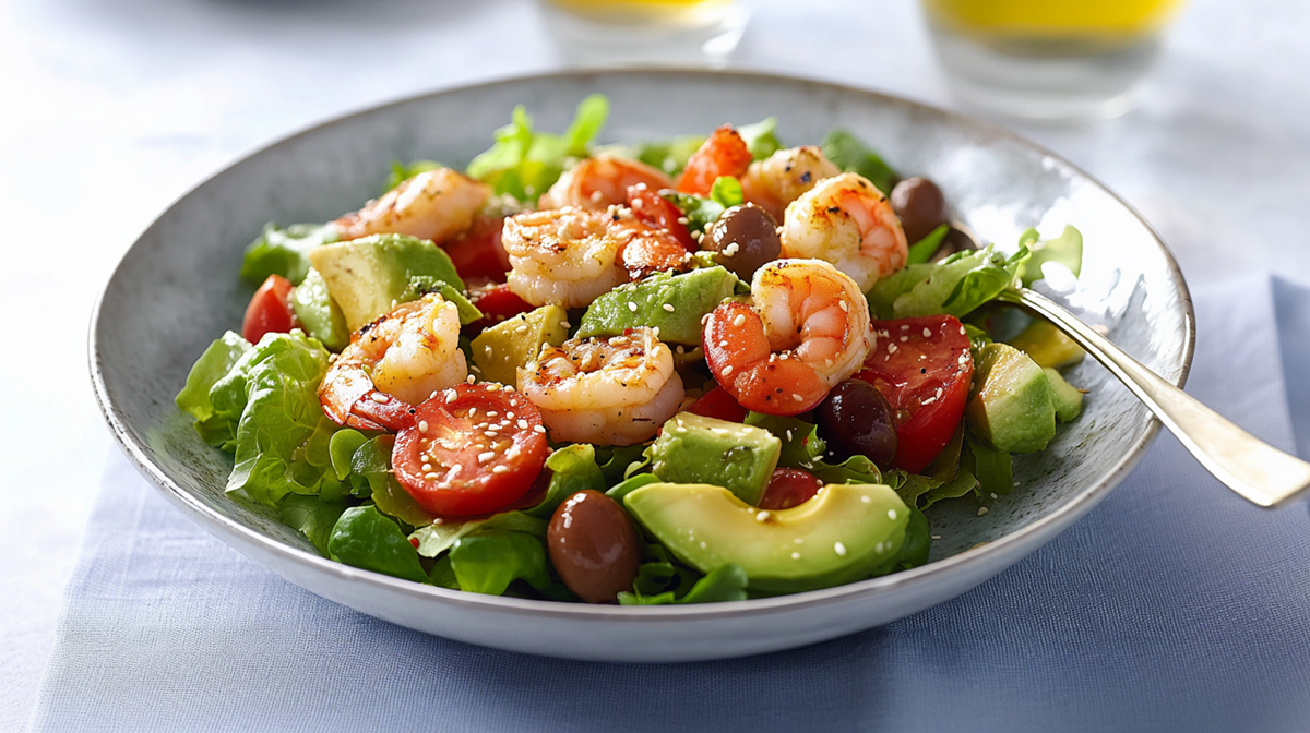 Avocado-Garnelen-Salat: knackig, saftig und würzig - Leckerschmecker