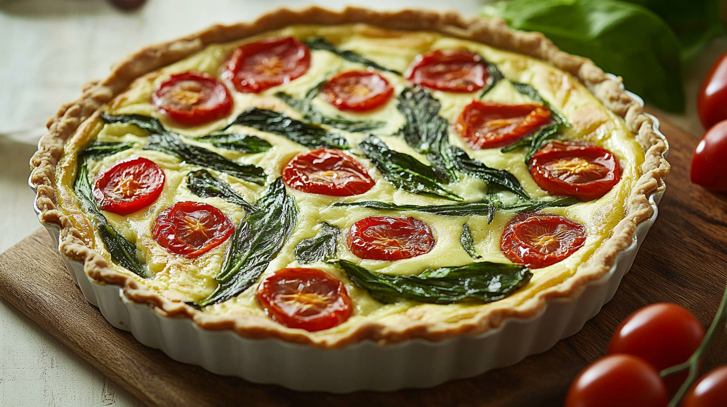 Bärlauch-Tomaten-Quiche: aromatischer Frühlingsgruß - Leckerschmecker