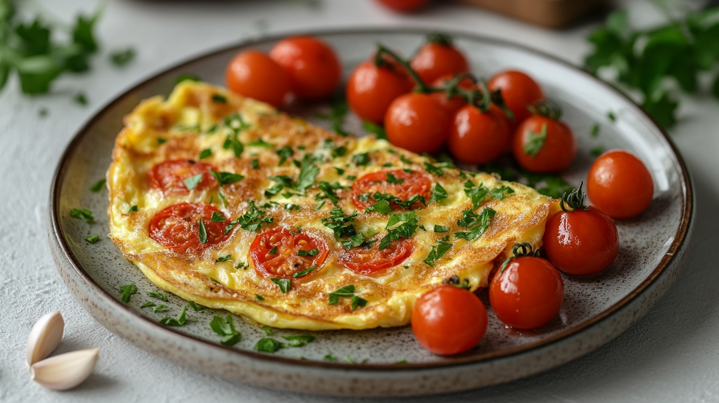 Omelett mit Bärlauch und Tomaten: Rezept für Genießer - Leckerschmecker