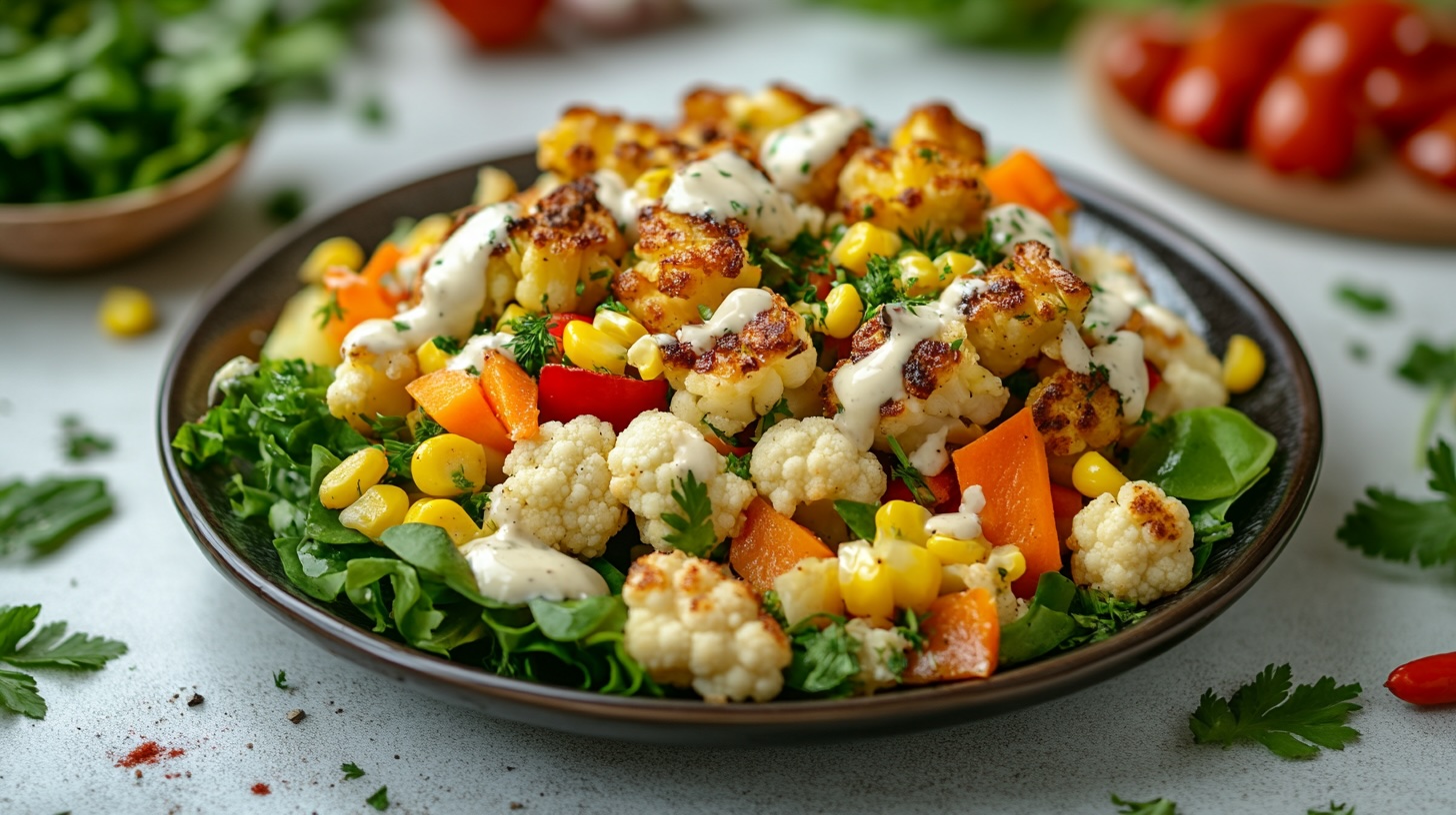 Blumenkohl-Brokkoli-Salat: lauwarm aus dem Ofen - Leckerschmecker