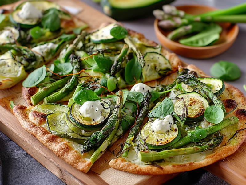 Dieser Flammkuchen schmeckt nach Frühling