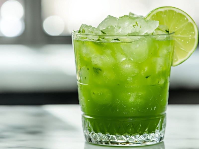 Matcha Gin Fizz: spritziger Frühlings-Cocktail mit grünem Twist