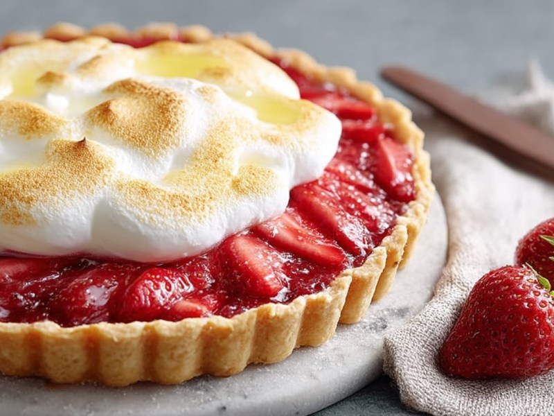 Diese Erdbeer-Baiser-Tarte ist der Sommerkuchen schlechthin