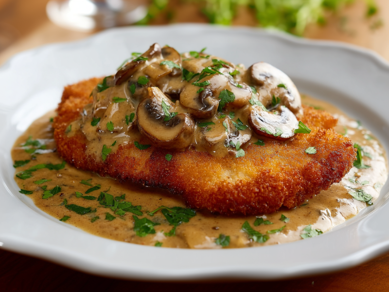 Manchmal muss es ein Klassiker sein: Mach dir ein würziges Jägerschnitzel
