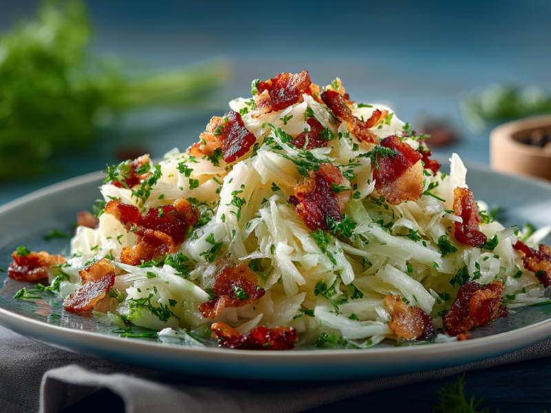 Speck, Apfel, Kohlrabi: Salat-Genuss, der dich umhaut