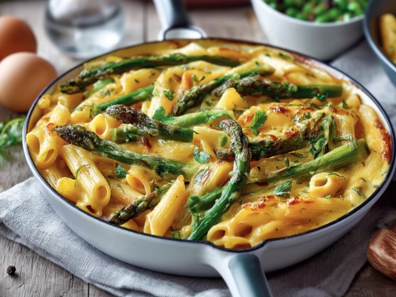 Nudel-Spargel-Frittata: leckerer Sattmacher