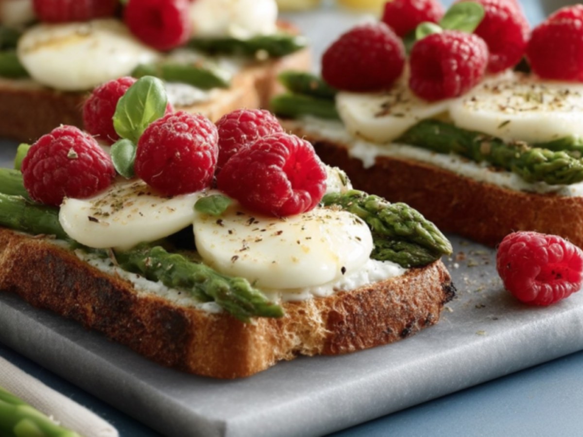Spargel-Himbeer-Toast: Den musst du zum Frühstück probieren