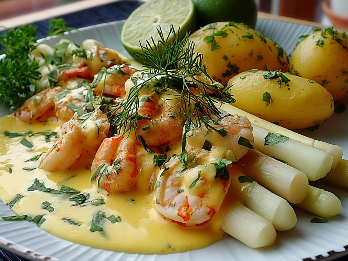 Spargel mit Garnelen: Klassiker mit maritimer Note