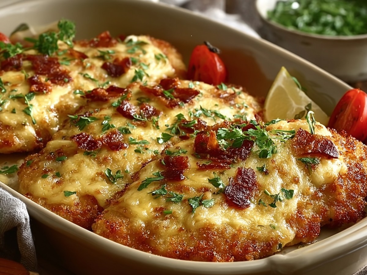 Überbackene Schnitzel mit Käse und Speck: Klassiker mit Twist