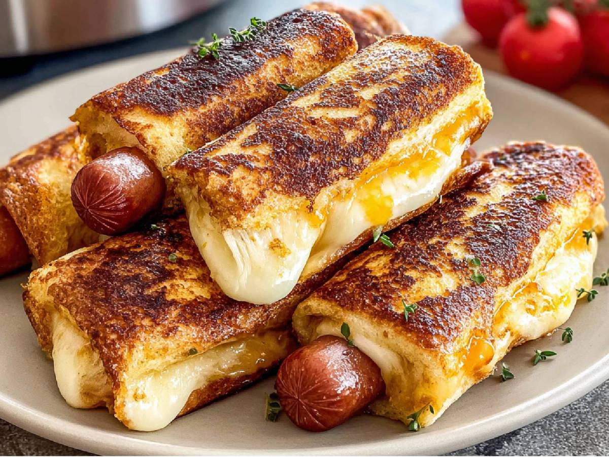 Bester Snack: Grilled Cheese Hot Dog Sandwich aus dem Airfryer
