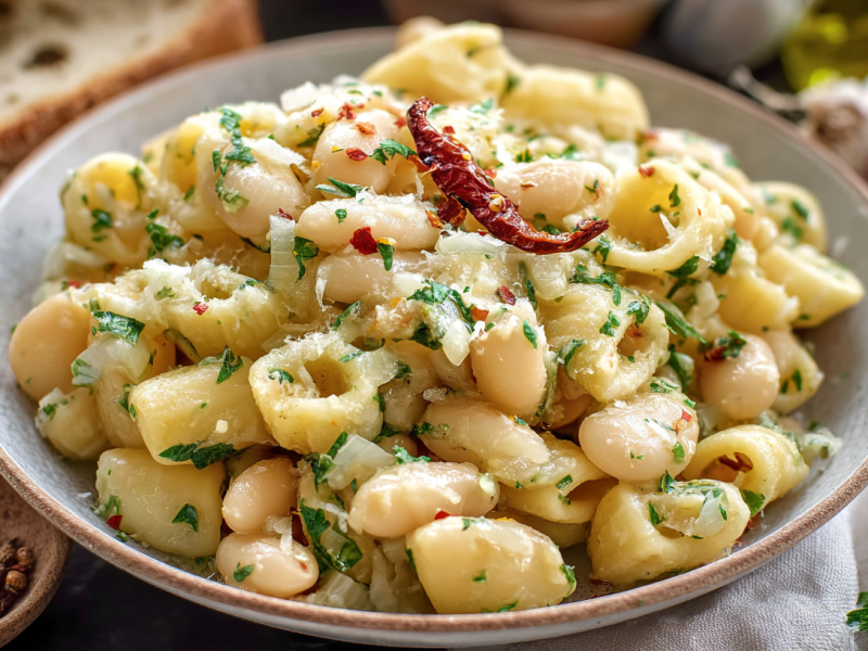 Nudeln für Eilige: besonders lecker mit Knoblauchbohnen