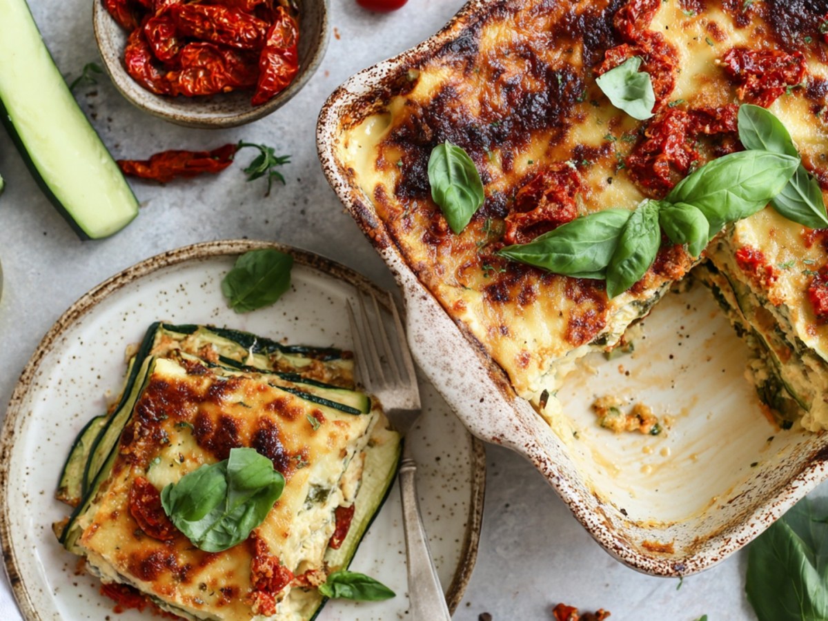 Leichter Genuss für jede Jahreszeit: Zucchini-Feta-Lasagne