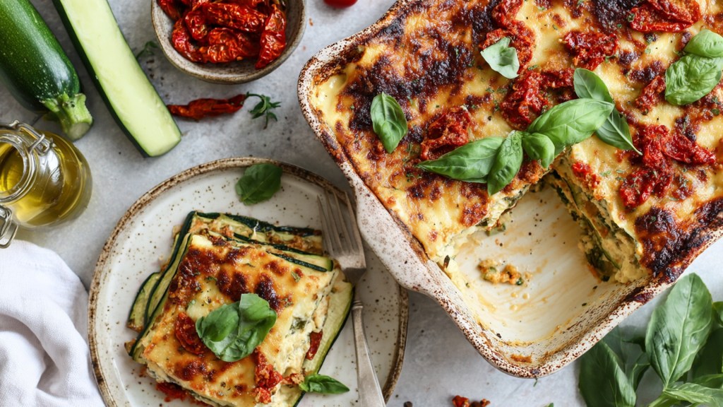 Leichter Genuss für jede Jahreszeit: Zucchini-Feta-Lasagne