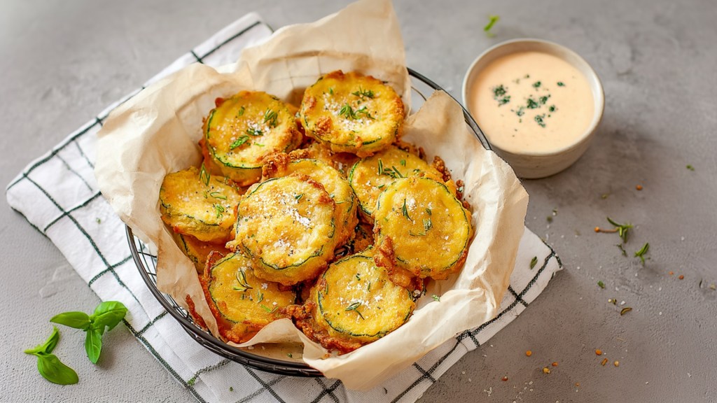 Der perfekte Sommer-Snack: Zucchini im frittierten Teigmantel